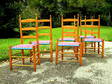 Set of Six Shaker Slatback Maple Side Chairs