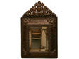 Flemish Tortus and Brass Repousse' Mirror