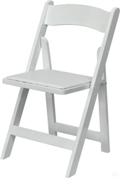 White Wood Folding Chair - Larry Hoffman