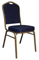 Blue Banquet Chair w Bronze Frame by Larry Hoffman