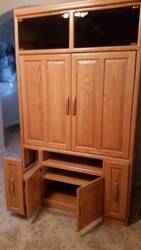 Solid Oak Entertainment Center