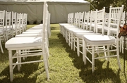 White Chiavari Chairs at Larry Harvey