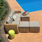 Sale on Patio Sofa with Ottomans
