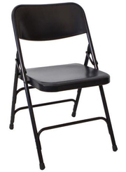 Black Metal Folding Chair - chairstables2001