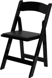 Black Wood Folding Chair